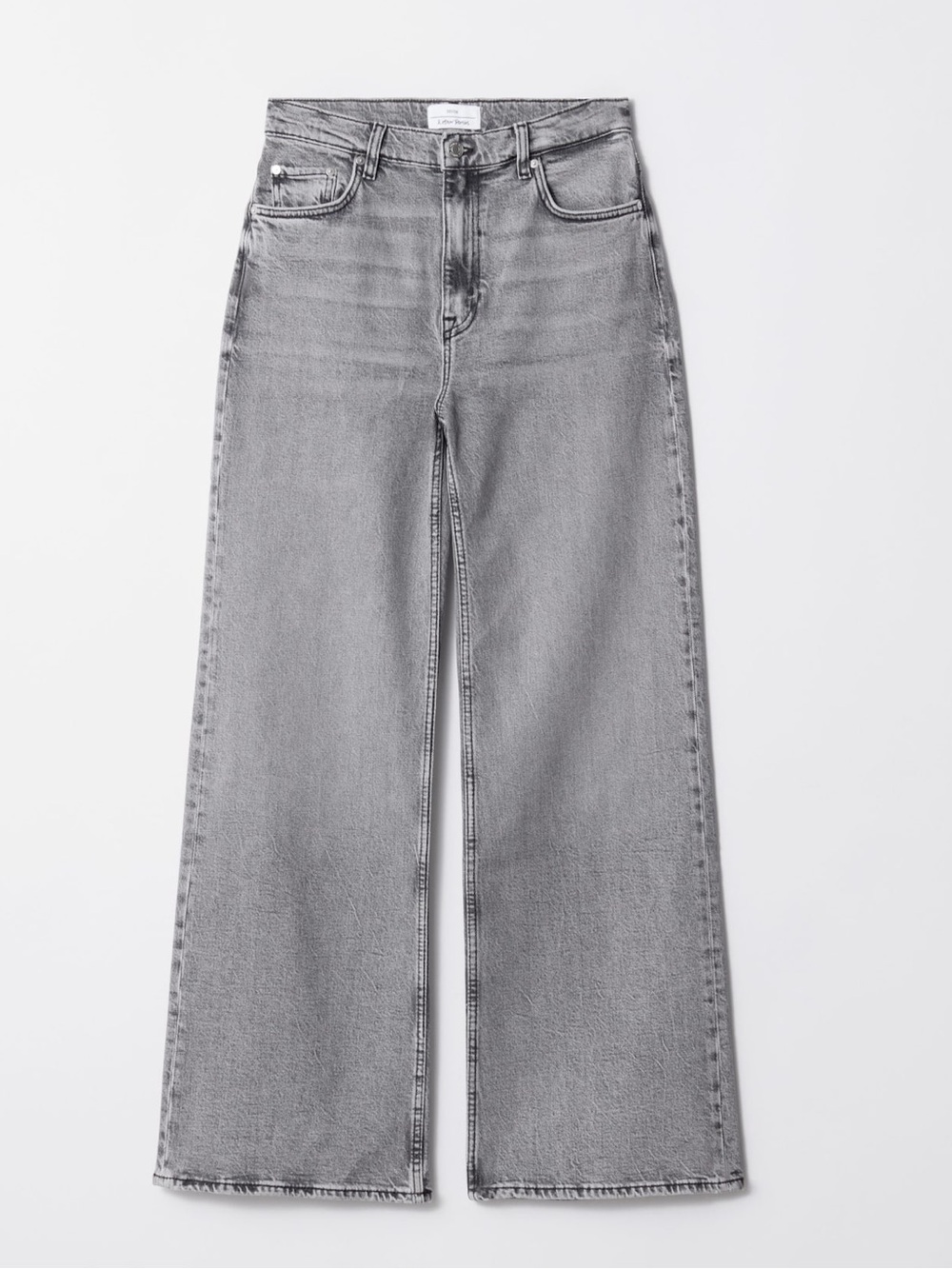 & Other Stories Wide leg  jeans faded grey washed denim size 28 / US 6